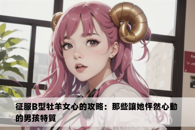 征服B型牡羊女心的攻略：那些讓她怦然心動的男孩特質